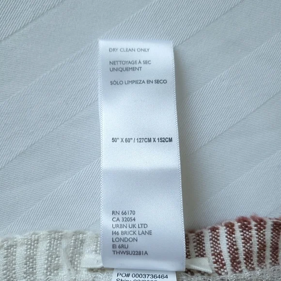 NWT Anthropologie Woven Blocked Stripe Throw Blanket - Picture 10 of 11